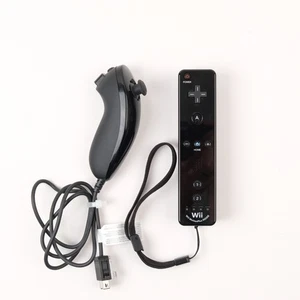 Mando a distancia negro para Nintendo Wii RVL-036 Motion Plus con OEM Nunchuk - Imagen 1 de 9