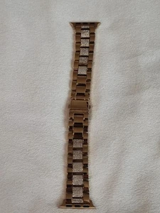 Michael Kors Apple Watch Bransoletka Pasek Stras Złoty 38,40,41,42,44,45mm - Zdjęcie 1 z 7