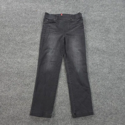 Pantalones de mezclilla Spanx para mujer medianos negros al tobillo pierna recta elásticos informales Foto 1 de 4