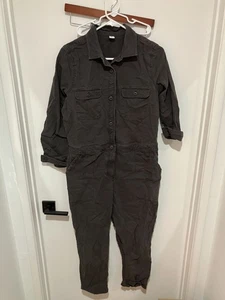 Old Navy Tuta da donna in denim a maniche lunghe, Grigio, Medium - Foto 1 di 3