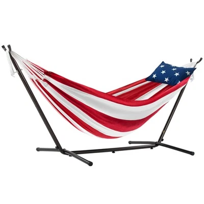 UHSDO9-50 Hammock with Stand, Red, White, Blue - Image 1 of 4