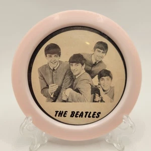 Vintage 1963 The Beatles Snapix Pink Booster Button 3in Beatlemania History  - Bild 1 von 4