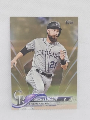 2018 Topps GOLD #667 Jonathan Lucroy #1032/2018 Colorado Rockies - Image 1 of 2