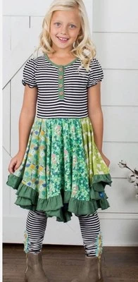 matilda jane Joanna Gaines Farmland Frolic Short Sleeve Dress Girls Size 10 Cute - Image 1 of 4