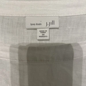 Camicia di lino J Jill Love donna taglia 3X blu colorblock tunica top leggera - Foto 1 di 8