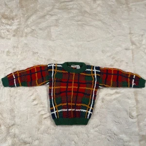 Suéter tejido a mano con insignia vintage para niños pequeños talla 3T - Imagen 1 de 5