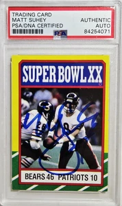 1986 Topps #8 Matt Suhey Signed Bears Super Bowl XX Card Autograph Auto PSA/DNA - Bild 1 von 2