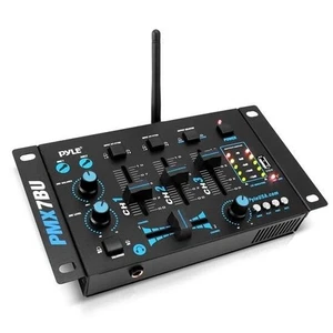 Pyle Bluetooth 3-Channel DJ MP3 Mixer, Mic-Talkover, USB Flash Reader - Picture 1 of 8