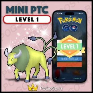 Pokémon Go - Shiny Tauros - Mini PTC LVL1 Livello 1 ✨Leggi Descrizione✨ - Foto 1 di 1