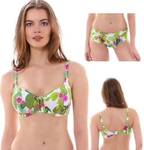 Freya Bügel Bikini Cactus,  70D/Hose XS, weiß-grün, Neu! - Bild 1 von 6