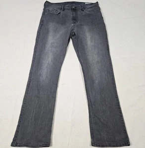 Buffalo Jeans Black 36x34 Driven X Denim Straight Stretch Extensible Jambe Droit - Picture 1 of 12