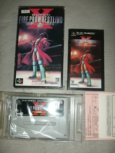 SUPER FIRE PRO WRESTLING X With Box Nintendo Super Family computer SFC SNES 82 - Picture 1 of 10