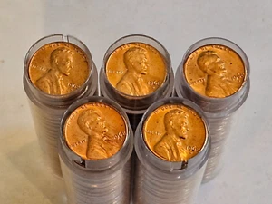 50pc 1968-D  Lincoln Memorial Cent Penny Uncirculated BU Rolls in tube - Picture 1 of 4