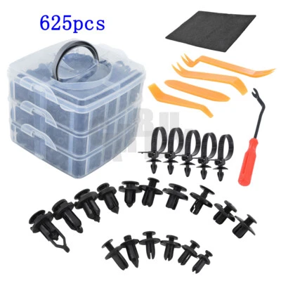 655pcs Auto Fastener Mixed Car Clips Bumper Trim Fender Plastic Rivet Push Pins - Image 1 of 4