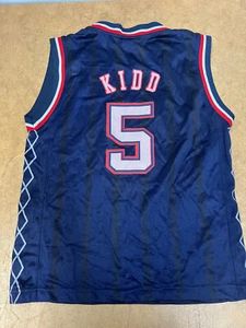 Vintage Reebok NBA New Jersey Nets Jason Kidd #5 Jersey SIZE YOUTH MEDIUM 10-12 - Picture 1 of 8