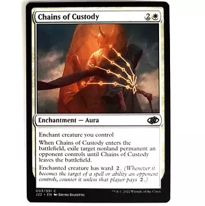 Juego x4 Cadenas de Custodia J22 MTG M/NM Blanco Común Encantamiento Aura TCG CCG - Imagen 1 de 3