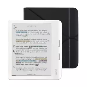 Kobo Libra Colour White eReader with Case Bundle NEW RETAIL - Afbeelding 1 van 50