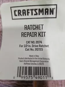 CRAFTSMAN Ratsche Reparatursatz 2074 1/2" Antrieb 75 Zähne Schnellspanner passt: 20723 - Bild 1 von 4