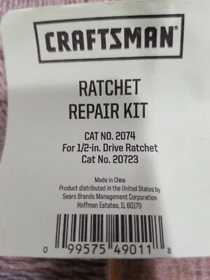 Craftsman Ratchet Repair Kit 2074 1/2" Drive 75 Tooth Quick Release  Fits: 20723 - Image 1 of 4