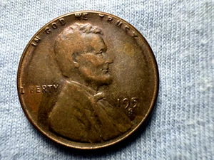 1951-S Lincoln Wheat Penny Grease Strike Through Error Coin - Really Nice Coin! - Picture 1 of 19
