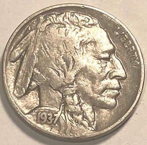 1937 P Buffalo Nickel XF/AU sin precio base *J434 - Imagen 1 de 2