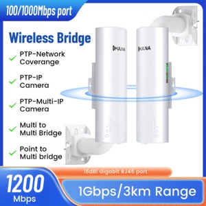 1200Mbit/s 5,8GHz Wireless Bridge 3KM Punkt-zu-Punkt-Netzwerk Wifi Extender CPE - Bild 1 von 21