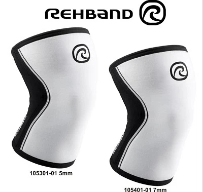 Rehband RX Kniebandage CrossFit Gewichtheben 105301-01 5mm 105401-01 7mm Weiß - Bild 1 von 4