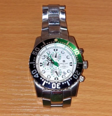 Reloj de buceo Charles-Hubert Paris 3777-W/M/10ATM-330FT resistente al agua Foto 1 de 4