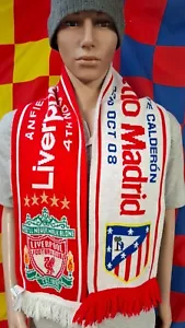 Bufanda de fútbol Liverpool vs Atlético de Madrid (Liga de Campeones 2008) - Imagen 1 de 3