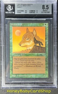 MTG Arabian Nights 1993 Wyluli Wolf (Dark) BGS 8.5 NM/MT+ Old School 93/94 - Image 1 of 4