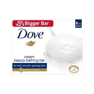 Dove Cream Beauty Bathing Soap Bar 125g (Combo Pack of 8)