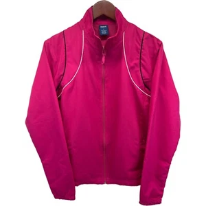 Reebok Women’s Large Pink Full Zip Athletic Workout Top Light Jacket - Picture 1 of 5