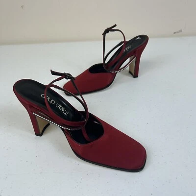 Coup D'etat Women's Shoes Size 5B Red Leather Sole Heel - Image 1 of 4