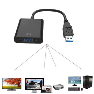 USB 3.0 to VGA Video Display Adapter 1080P for Projector Laptop Monitor PC TV - Picture 1 of 12