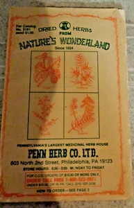 VINTAGE DRIED HERBS FROM NATURES WONDERLAND PENN HERB CO. CATALOG ++++++ - Bild 1 von 1