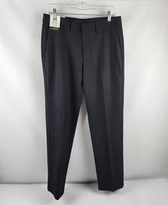 Haggar Premium Dress Pants Mens 32x30 Black Slim Fit Super Flex Waistband NWT - Picture 1 of 11