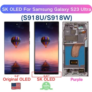 Small OLED for Samsung Galaxy S23 Ultra S918U/W Violet Display LCD Touch Screen - Picture 1 of 9