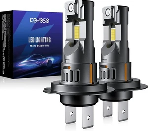 LED Pacco Da 2 55W Attacco H7 15000LM Lampada Alogena Non Richiede Adattatore - Foto 1 di 12