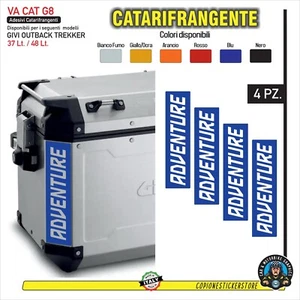 4 Adesivi Catarifrangenti valigie GIVI Trekker Outback 48 37 litri ADVENTURE G8 - Picture 1 of 2