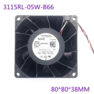3115RL-05W-B66 24V 0.5A 8038 8cm 4-wire ACS880 inverter cooling fan - Photo 1/6
