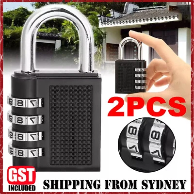 2PCS 4 Digit Combination Lock Key Security Padlock Anti Rust Weather Proof Locks - image 1 of 4