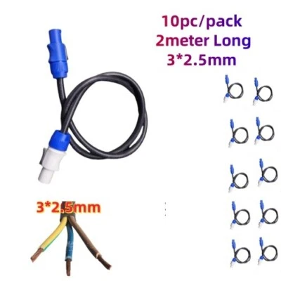 10pc/power cable 3core*2.5mm 2M powercon connector for dj disco club stage light - Image 1 of 4