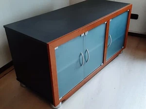 Munari TV Unterschrank Lowboard Phonomöbel Kirschholz Glastüren Satiniert - Bild 1 von 9