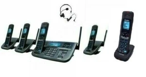 Uniden XDECT R055+4 2Line Digital Cordless Phone 5 Handsets Answer Machine - Picture 1 of 1
