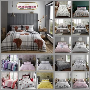 ANIMAL DUVET COVER SET Reversible Quilt Covers Single Double King Size Bedding - Picture 1 of 146