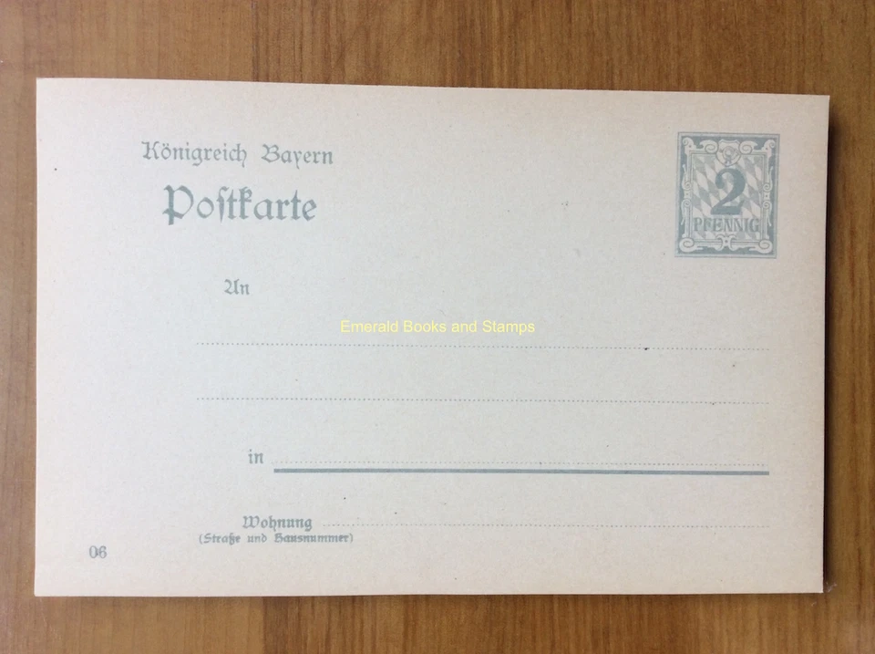 EBS Bavaria Bayern 1903 - Postal Card - Postkarte 2 Pf - Michel P 65/04 unused - Image 1 of 1