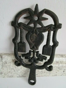 Trivet holandés mudo de hierro fundido vintage T5 - Imagen 1 de 3
