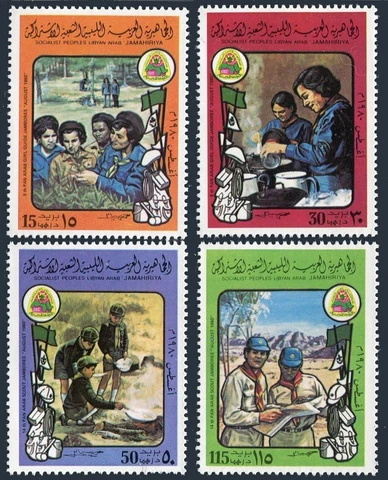Libya 861-864,865-866,MNH. Pan Arab Girl Guide,1980 Cover