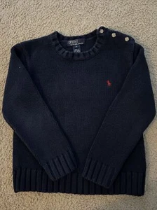 Polo Ralph Lauren boys sz 6 Navy Blue sweater - Picture 1 of 2