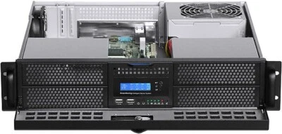 2U (Door LCD) (4x5.25"+2x2.5" HDD Bay) (Rackmount Chassis) (D16.93" ITX Case)NEW - Image 1 of 4